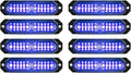 ASPL 8pcs Sync Feature Ultra Slim 12-LED Surface Mount Flashing Strobe Lights by ASPL