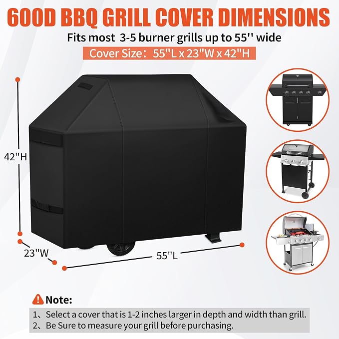 iCOVER Grill Cover 55 inch, BBQ Grill Cover - Image 2