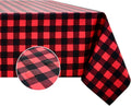 Romanstile Rectangle Vinyl Tablecloth, 100% Waterproof Buffalo Gingham Plastic by Romanstile