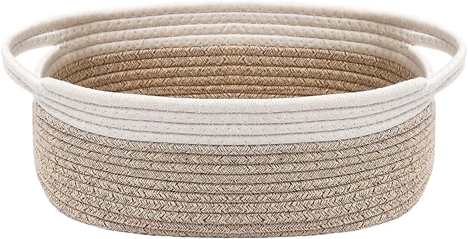 Woven Basket, Small Rope Storage Bin by JMvicyroam