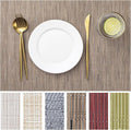 LEXMORE Placemats Set of 6 Vinyl/Plastic Woven Place Mats by lexmore