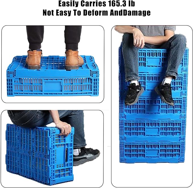 Collapsible Storage Bin/Crates，52L Foldable Baskets, Storage Baskets and Bins - Image 4