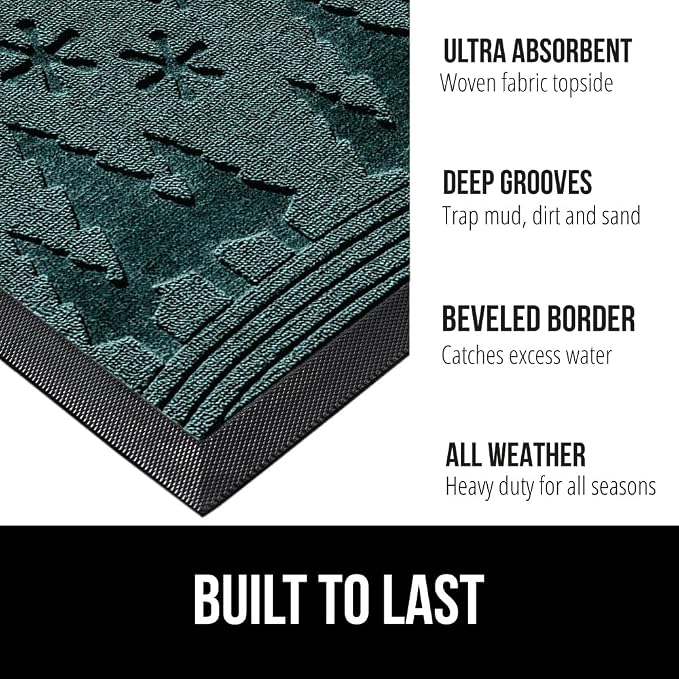 GORILLA GRIP 100% Waterproof All-Season WeatherMax Doormat 35x23, US Designed - Image 2