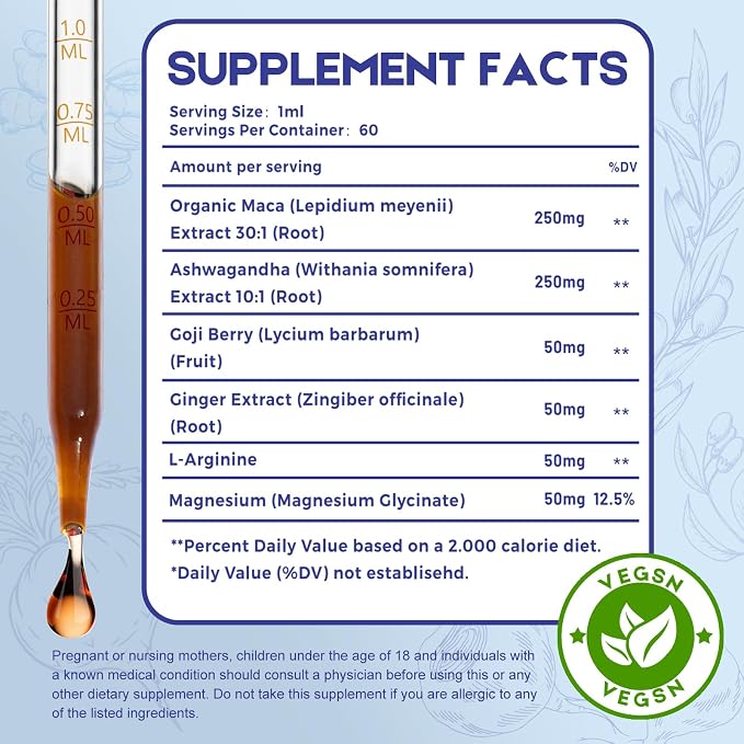Maca Root Ashwagandha Liquid Drops - Image 2