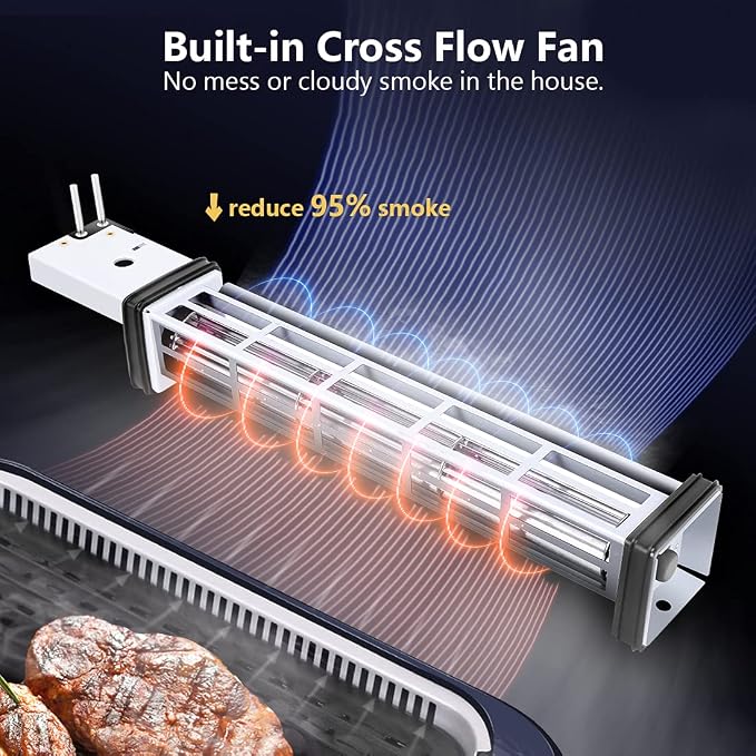 Indoor Grill CUSIMAX Electric Smokeless Grill Portable Korean BBQ - Image 4
