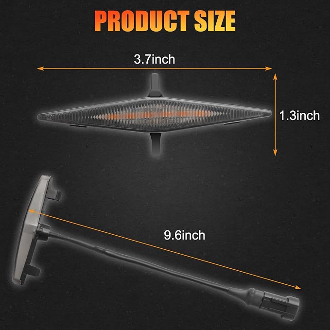 4 PCS Grill Led Lights, Amber Raptoor Grille Lights Plug Play Car Accessories - Image 6