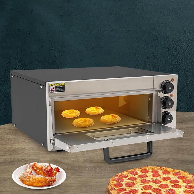 20L Commercial Electric Pizza Oven Countertop Pizza Oven, Single Deck Layer - Image 7