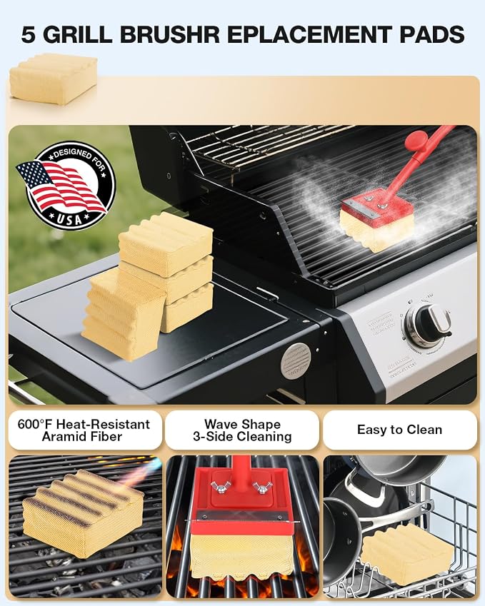 Grill Brush Bristle Free, Safe Non Metal Wire - Image 2
