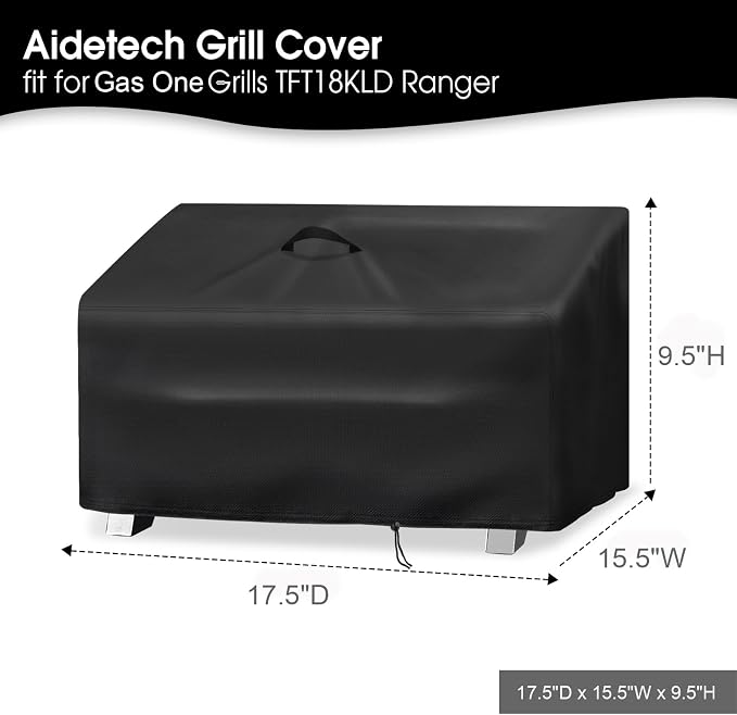 Grill Cover for GasOne 2 Burner Flat Top Gas Grill, Waterproof Outdoor BBQ - Image 2