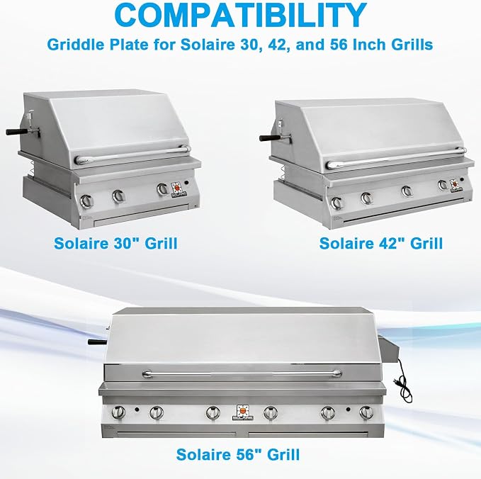 Half Size Griddle Plate for Solaire 30 42 and 56 Inch Grills Stainless Steel - Image 3