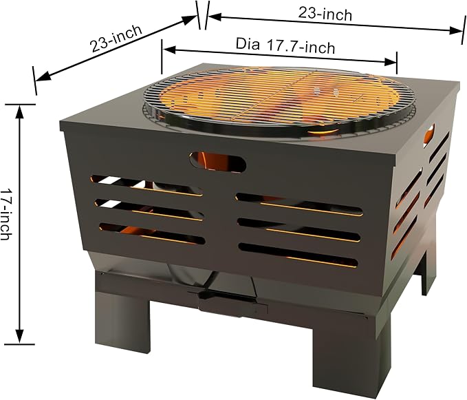 Fire Beauty Fire Pit with Stand, Smokeless Wood Burning Firepit with Ash Pan - Image 5