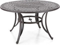 Sophia & William Outdoor Dining Table 6-Person Round Cast Aluminium, Patio by SophiaWilliam