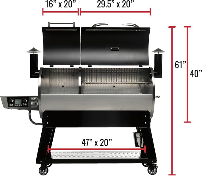 recteq DualFire 1200 Wood Pellet Smoker Grill, Wi-Fi Electric Pellet Grills - Image 9