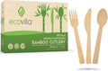 100% Bamboo Forks Spoons Knives Cutlery Combo Set by Ecovita