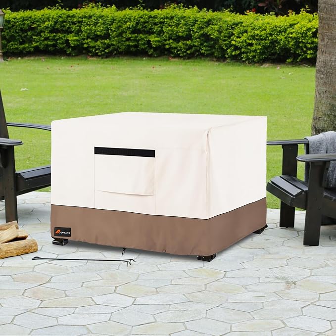 Fire Pit Cover Square, Outdoor Heavy Duty Durable 600D Tear-Resistant 100% - Image 9