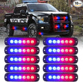 Xprite 10PCS LED Emergency Strobe Lights, Sync Feature Ultra Slim Grill Light by Xprite