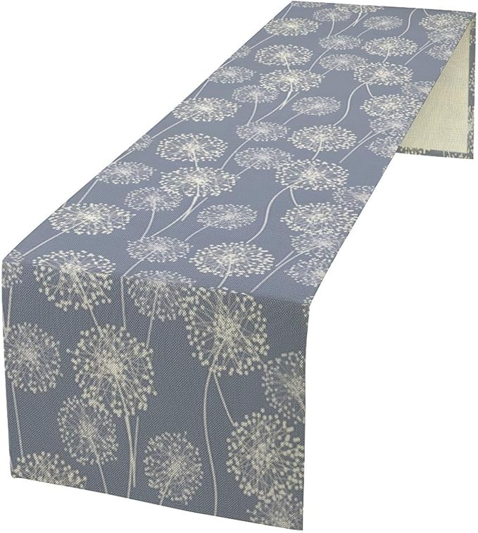 Dandelions Farmhouse Table Runner, Vintage Summer Fall Rustic Country Table by Unknown