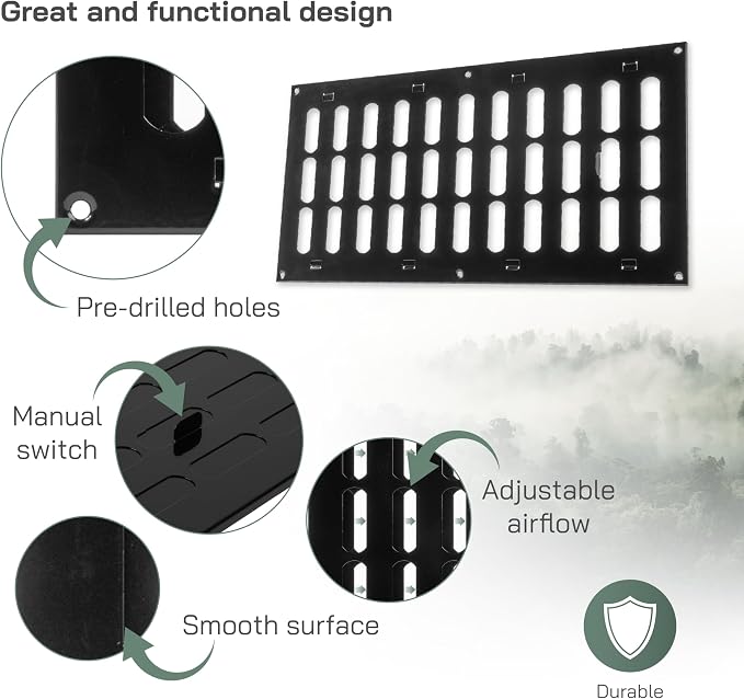 Vent Systems 16" x 8" Inch Metal Air Return Vent Cover - Image 3