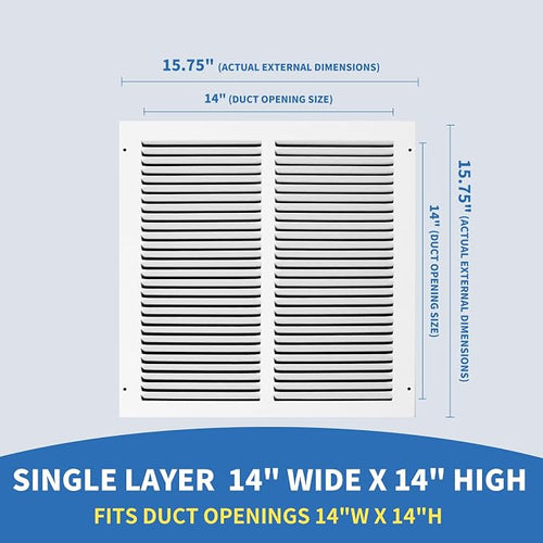 14x14 Vent Cover, Air Return Vent Cover, AC Vent Cover, Cold Air Return Vent - Image 2