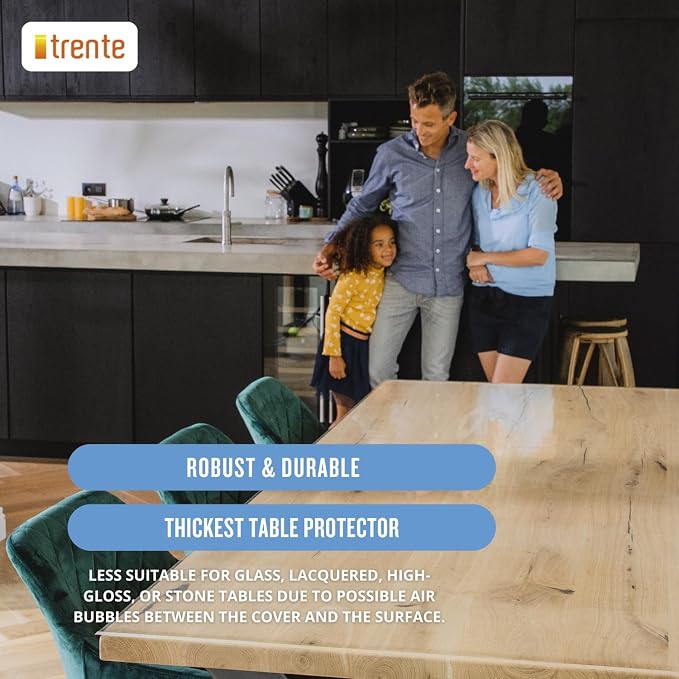 Clear Table Cover Protector, 38x84 inch, German Quality - Image 8
