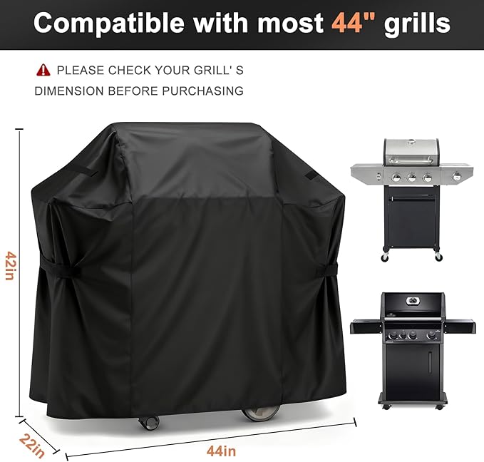 LBTING Grill Cover, 44-inch Heavy Duty 300D Oxford Waterproof Windproof UV - Image 2