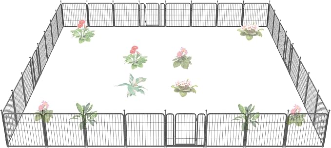 FXW Garden Fence Outdoor for The Yard – 24in x 60.9ft Heavy Duty Metal Animal by FXW