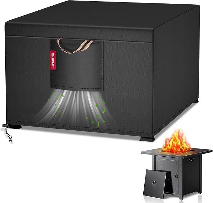 QH.HOME 29&30 Inch Fire Pit Cover Square by QHHOME