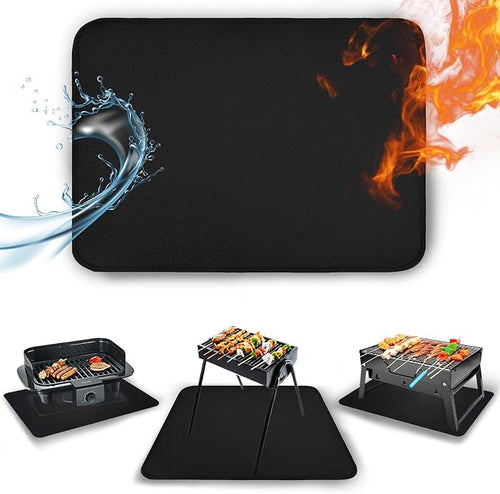 16" x 20" Rectangular Grill Mat, Fire Pit Mat Fireproof Under Grill Mat by Tirifer