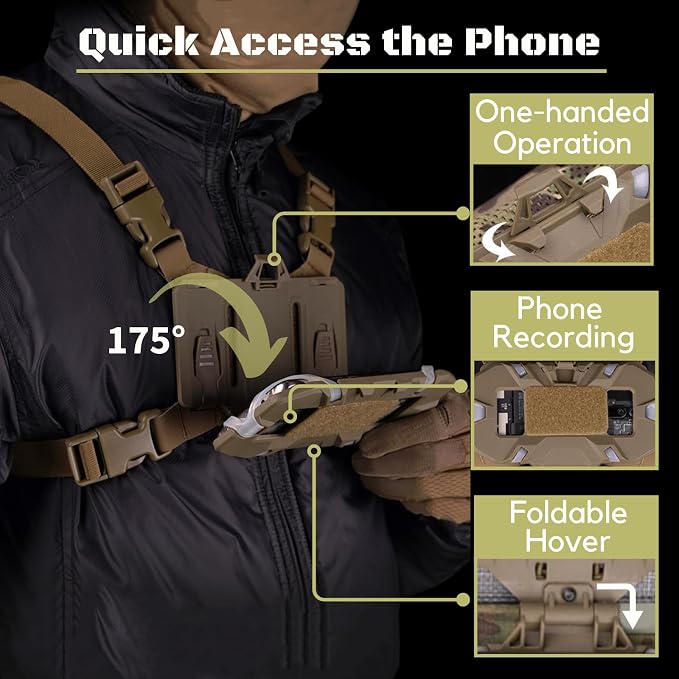 Let-Me-Be FoldPanel Chest Vest Set, Chest Rig Phone Mount - Image 3