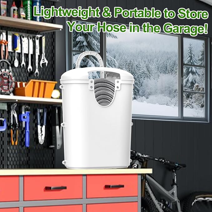 Riokko Garden Hose Holder Bucket, Hose Storage, Water Hose Storage - Image 5