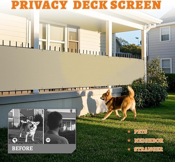 2.5' x 53' Balcony Privacy Screen Fence Cover - Image 4