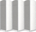 6 Panel Room Divider, 6Ft Folding Privacy Screen, Tall by cocosica