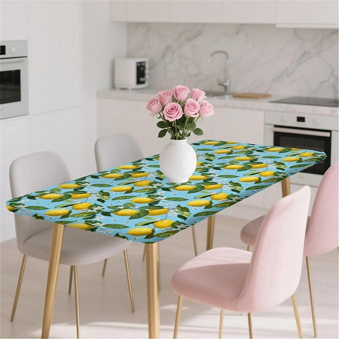 Rectangle Table Cloth Cover Waterproof Elastic Fitted Polyester Fitted - Image 7