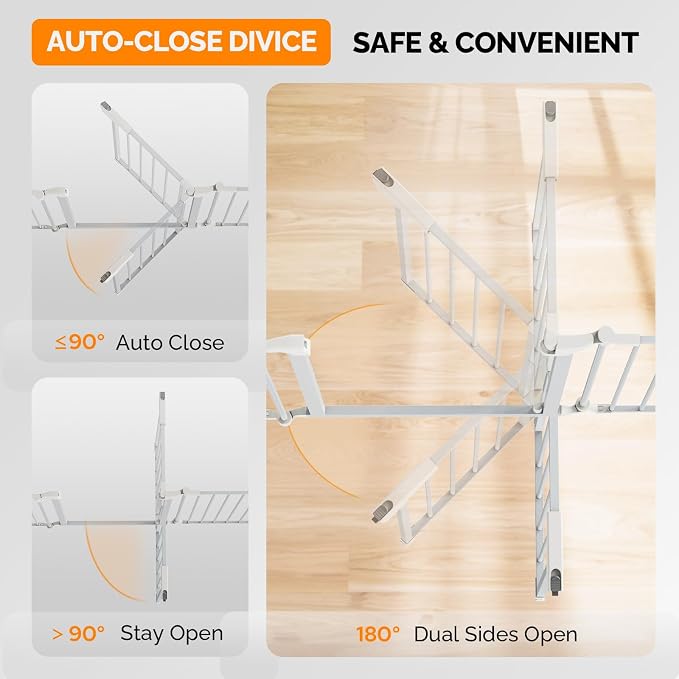 Bonnlo 82-Inch Versatile Safety Gate Metal Baby/Pet Gate Configurable Dog - Image 3