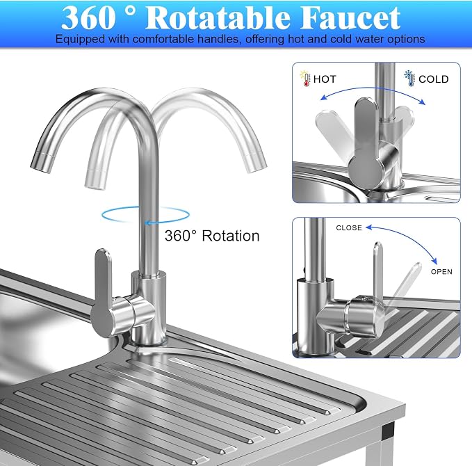 Stainless Steel Utility Sink - Image 7
