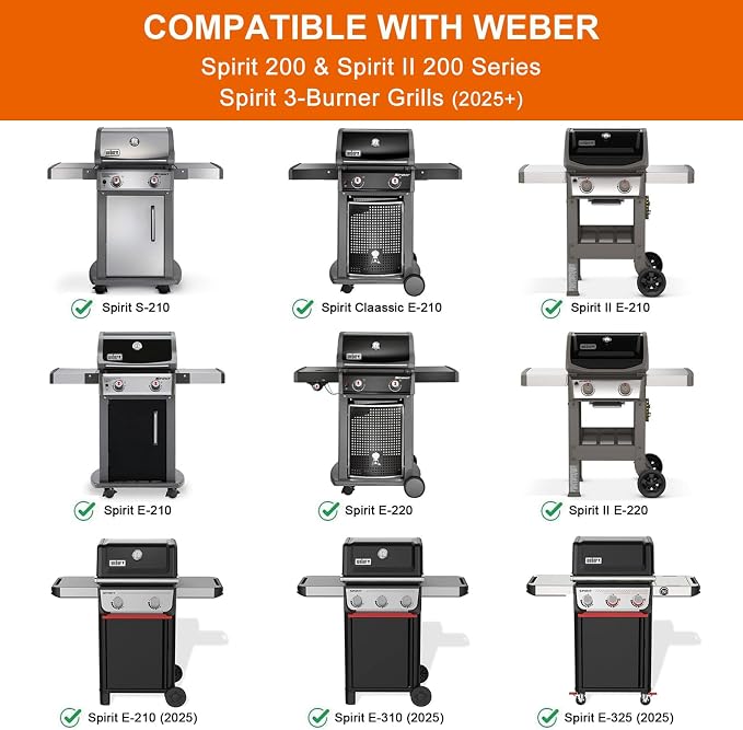 Full-Size Griddle Inserts for Weber Spirit 200 & Spirit II 200 Series Grills - Image 3