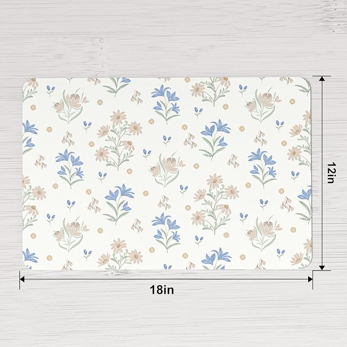 QIYI Placemats Set of 6, 12x18 Inch Faux Leather Place Mats - Image 3