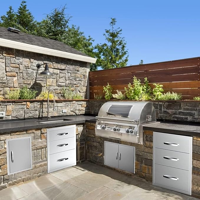 Outdoor Kitchen Drawers, Box Frame Style Flush Mount BBQ Drawer w/Stainless - Image 2