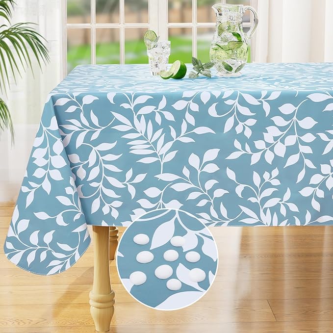 misaya Rectangle Waterproof Vinyl Table Cloth, Wipeable Tablecloth by misaya