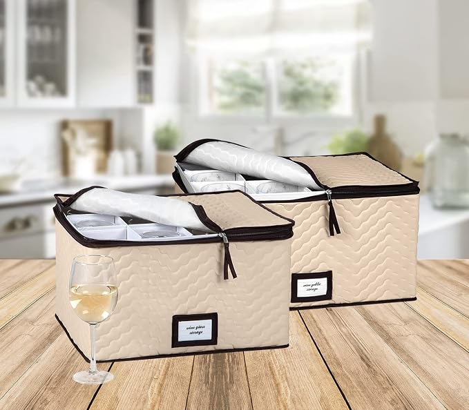Wine Glass Storage Box with Dividers - Image 8