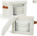 HOMELUX THEORY Plate Storage Box, Kitchen Storage Bins by HomeluxTheory