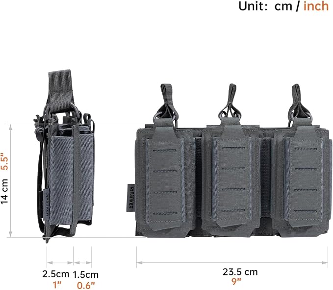 EXCELLENT ELITE SPANKER Tactical Open-Top Single/Double/Triple Molle Mag Pouch - Image 2