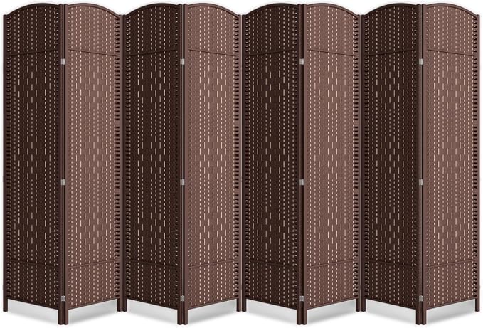 8 Panel Room Divider, 6Ft Folding Privacy Screen, Tall by cocosica