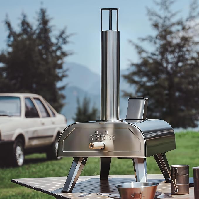 BIG HORN OUTDOORS 12" Dual Fuel Pizza Oven – Electric & Wood Pellet, Indoor & - Image 2