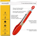Tongs 7-Inch Mini Serving Set of 6 in Six Assorted Colors
