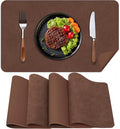 Faux Leather Placemats, Heat-Resistant, Waterproof and Oil-Proof, Reversible by BLESWIN