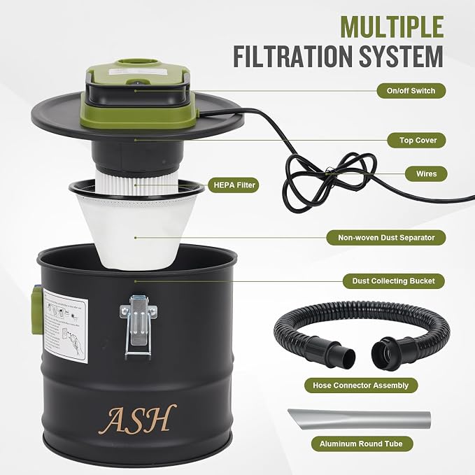 Ash Vacuum Cleaner -2.6 Gallon Fireplace Ash Vac - Image 7