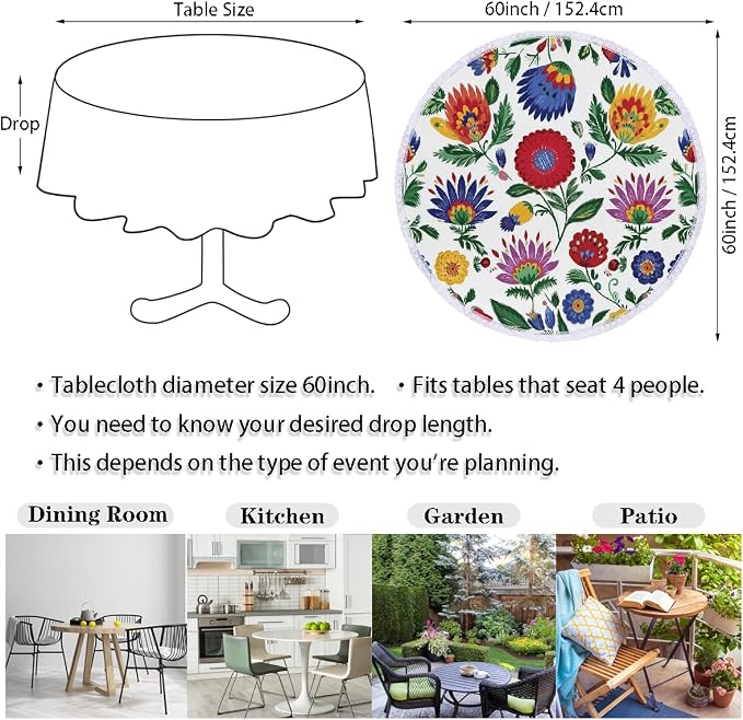Round Tablecloth Waterproof Table Cloth - Image 3