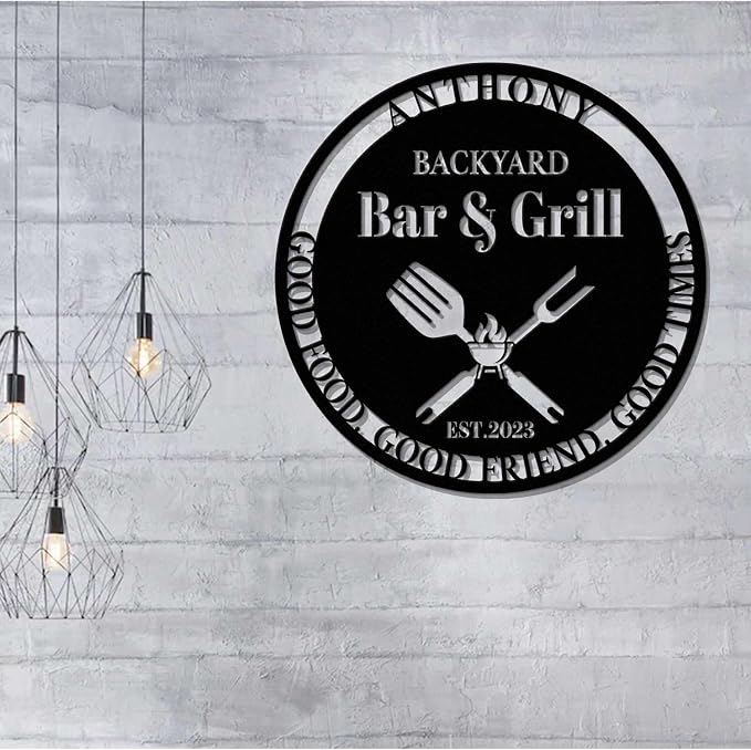 Custom Backyard Bar & Grill Sign - Image 3
