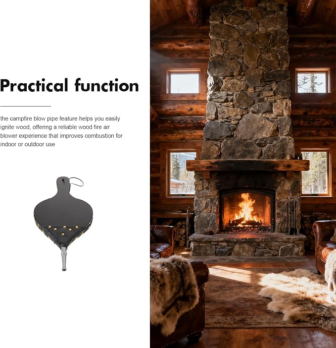 Wood Fireplace Bellows: Hand Crank Air Blower - Image 8